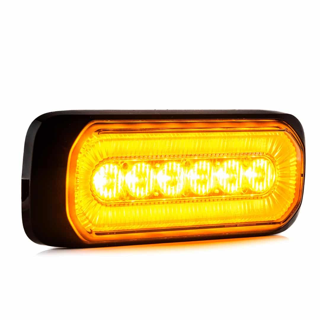 Luce di emergenza a LED + anello a raggiera, ambra 12-24v