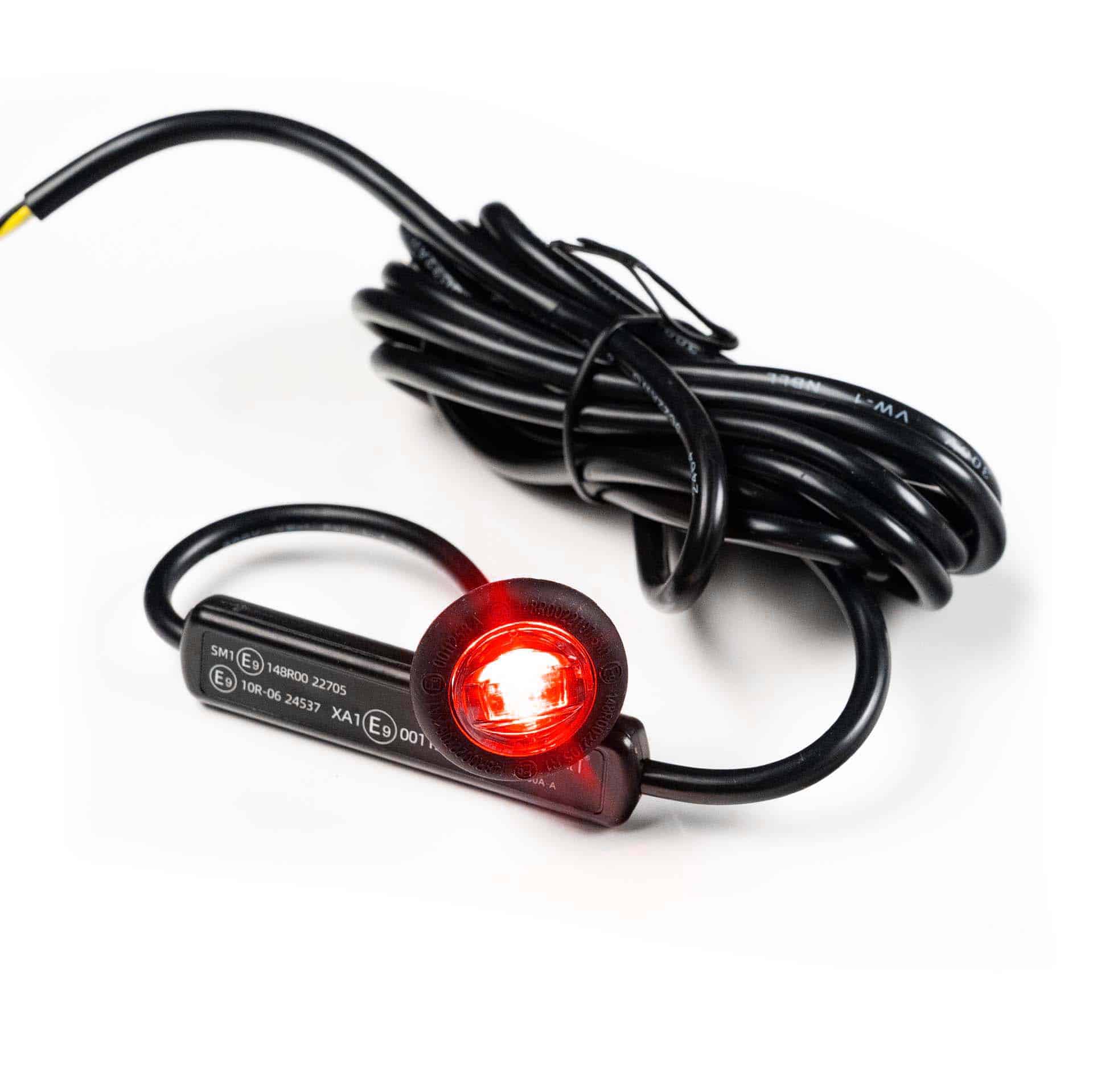 Fanalino ingombro a LED rosso con luce di emergenza a LED 12-24v 200cm di cavo