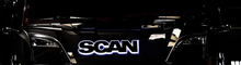 SCRITTA SCANIA ILLUMINATA 3D PIU' APPLICAZIONE ACCIAIO