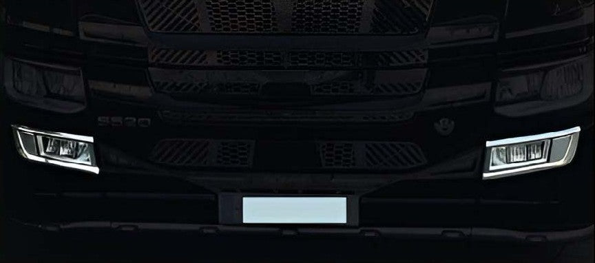 COPPIA APPLICCO INOX SOTTOFARETI SCANIA S