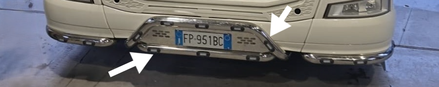 BULLBAR PORTATARGA INOX VOLVO CON TUBO DI RINFORZO DIAM.60