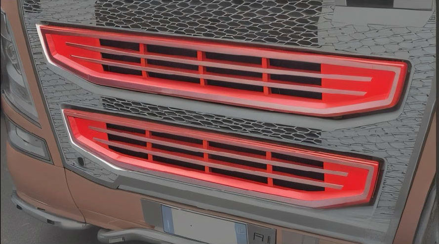 KIT INOX PROFILO GRIGLIA RADIATORE VOLVO FH 2013 PZ.6