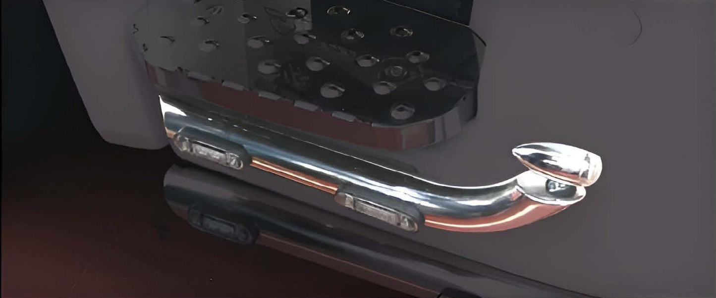 COPPIA TUBI SOTTO PRIMO GRADINO SCANIA S CON LED SILURO