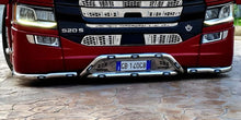 BULLBAR INOX D.60 TARGA CENTRALE SCANIA S C/TUBO DI RINFORZO