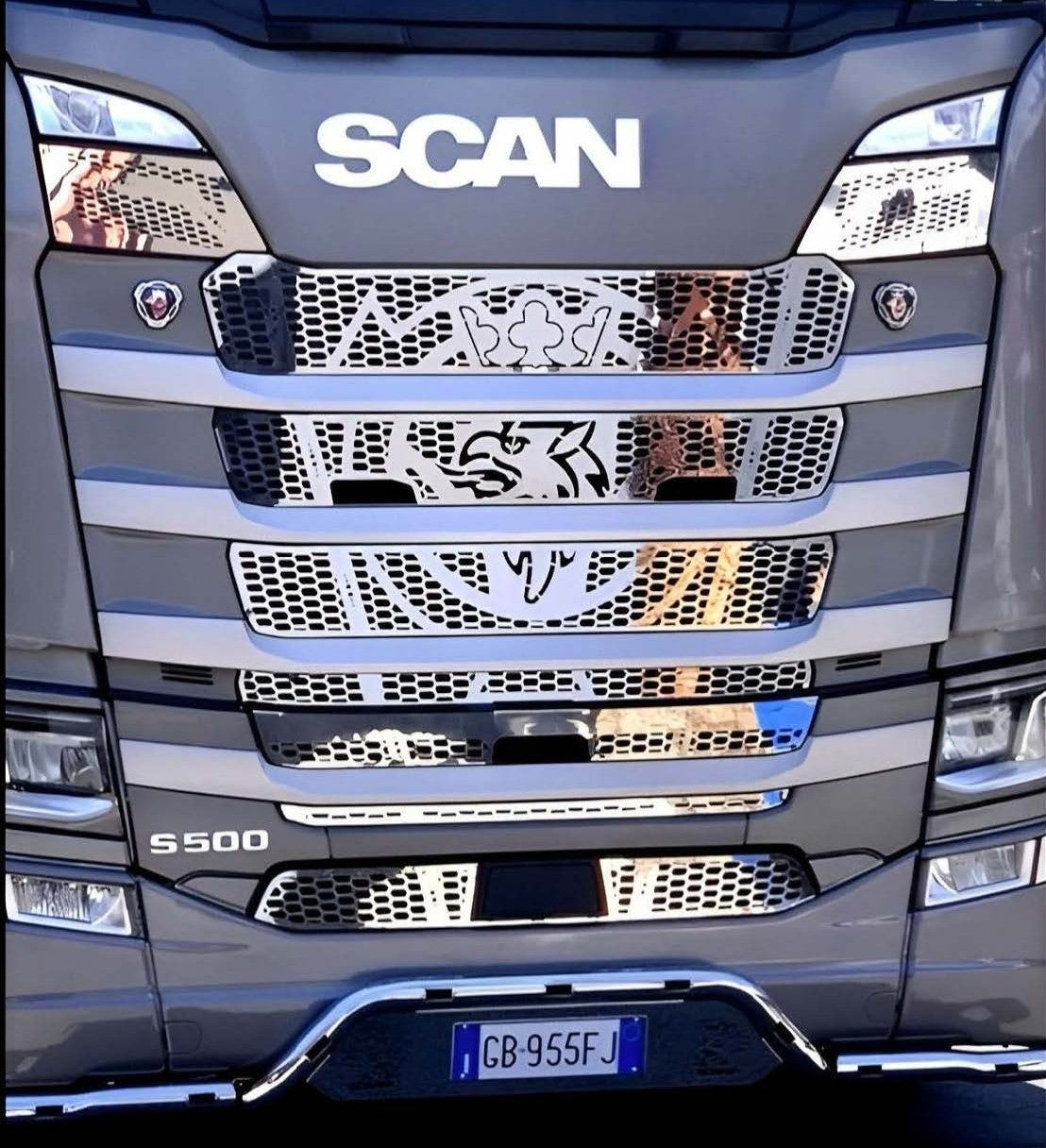 KIT INOX  FRONTALE KING LED SCANIA S PZ.9