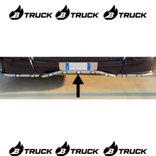 PORTATARGA INOX DIAM.42 CON LOGO FH PER VOLVO 2013