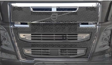 KIT INOX PROFILI ESTERNI E INTERNI COMPLETO FRONTALE E RADIATORE VOLVO FH