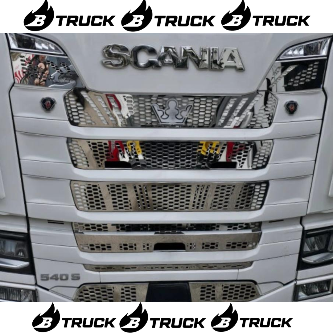 KIT INOX RESTYLING PER SCANIA S A V SENZA  LED