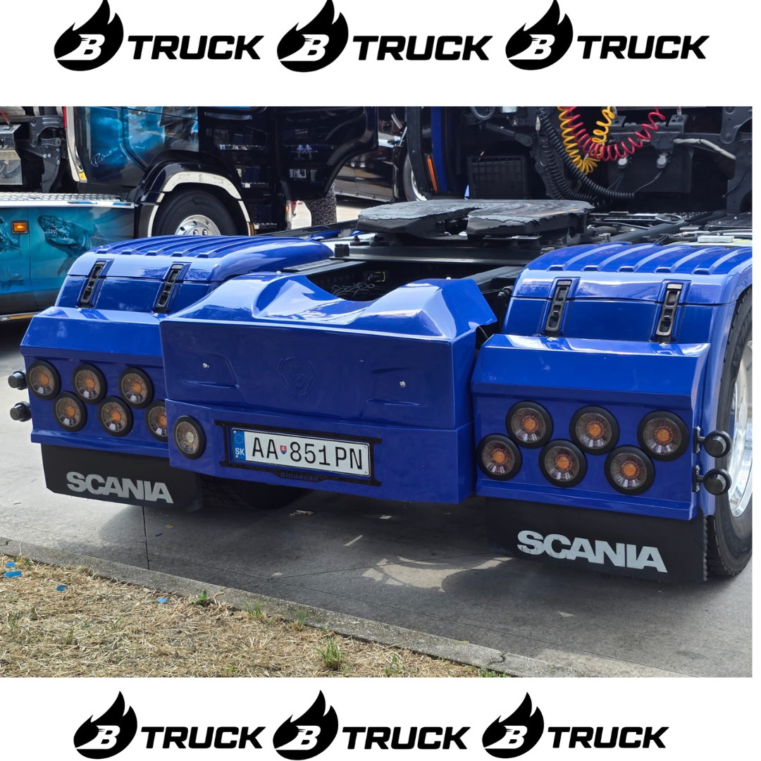 RIVESTIMENTO AGGIUNTIVO SOTTO BOMBOLE POST. SCANIA S CON TARGA INCORPORATO IN VETRORESINA
