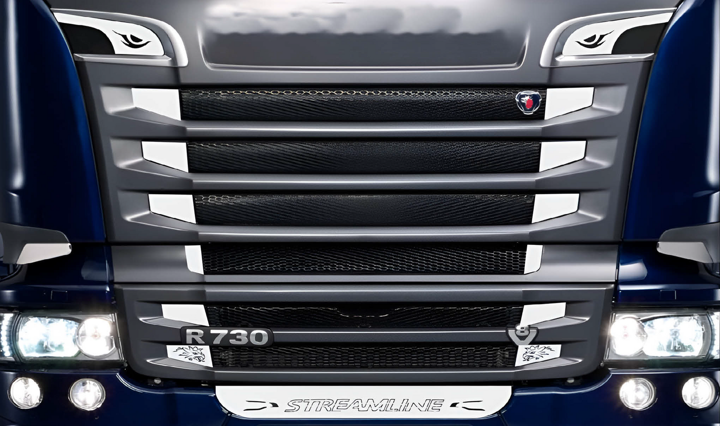 KIT INOX PLACCHE LATERALI MASCHERA R20131 GRIFFIN STREAMLINE