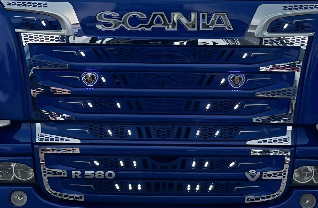 KIT INOX ESTERNO MASCHERA SCANIA R 2010 SVUOTATO PZ.6