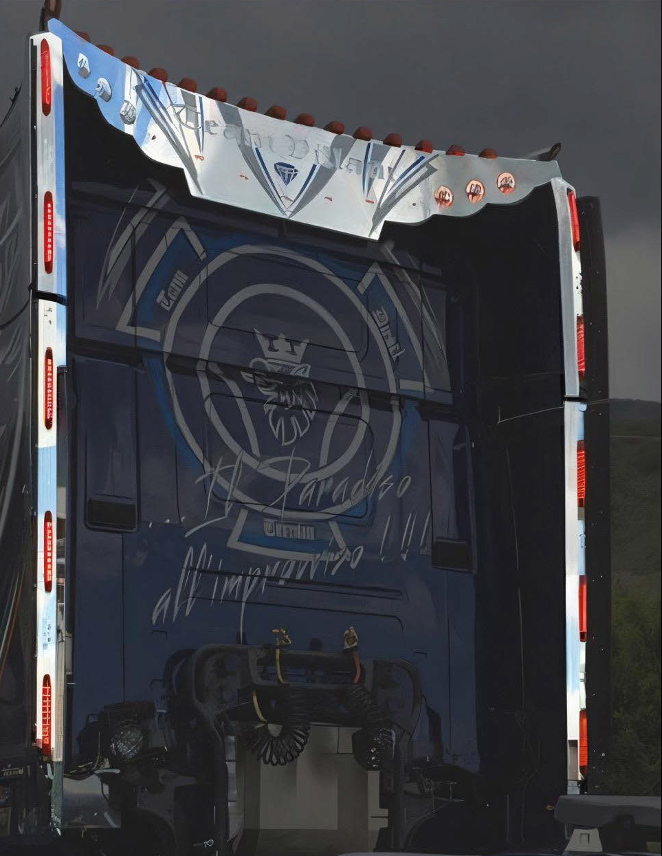 KIT INOX GIRO POSTERIORE SPOILER CON PREDISPOSIZIONE LED PZ.3 3