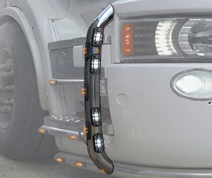 COPPIA ASTINE INOX D.42 SCANIA R SENZA LED