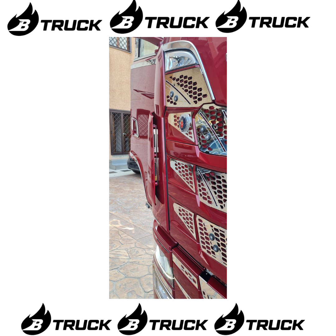 KIT INOX PORTALED INTERNO DEVIATORI SCANIA S CON 20 LED COMPRESI