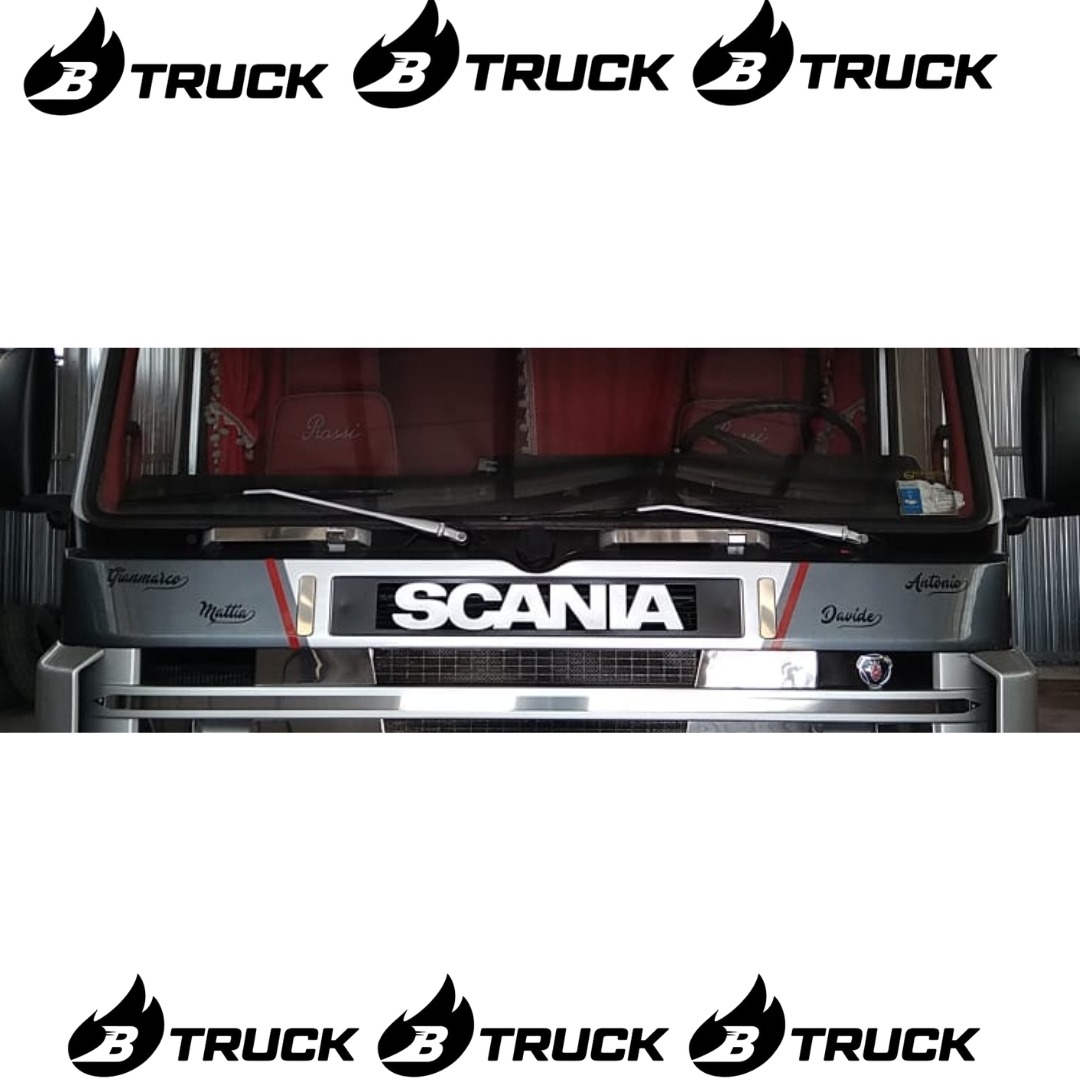 SCRITTA INOX ILLUMINATA ADATTA A SCANIA 144
