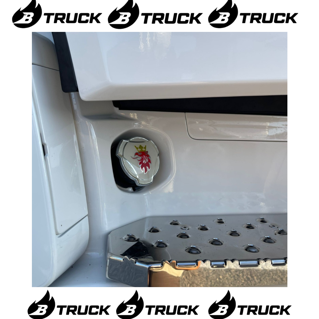 TAPPO IN ACCIAIO LOGO SCANIA ORIGINALE