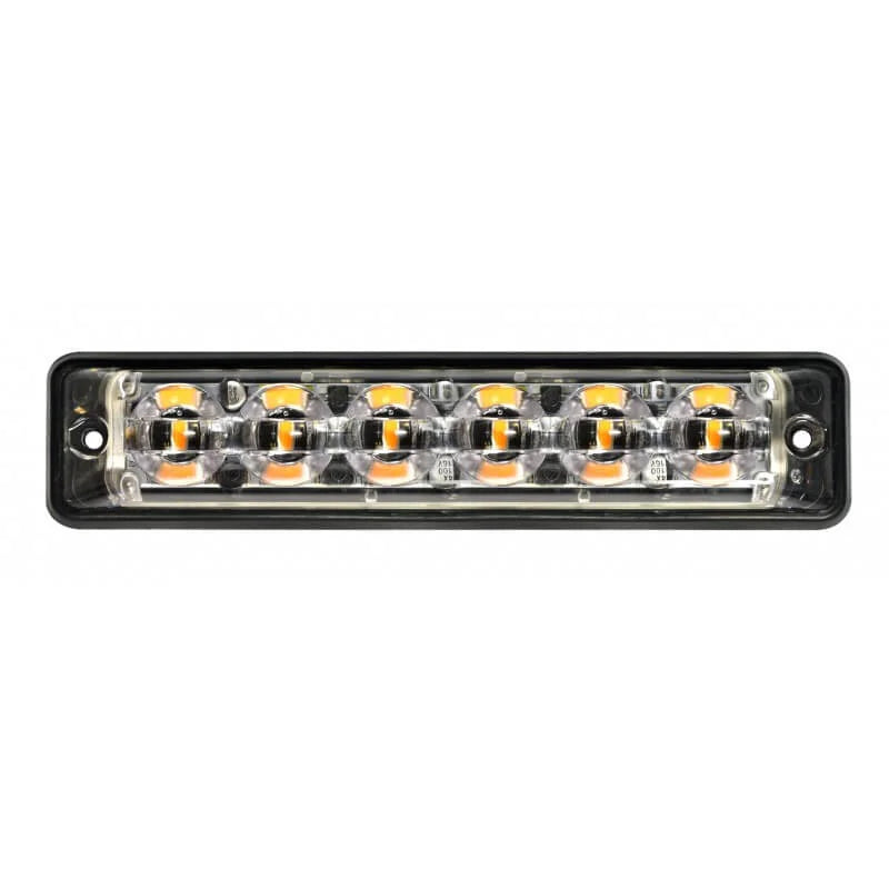 Luce di emergenza a LED 6 LED | R65 | ultra piatta sottile | ambra | 10-30v | S11F6002
