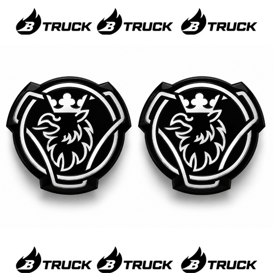 LOGHETTINI ESTERNI IN PLEX LOGO SCANIA GRIFONE BIANCO E NERO
