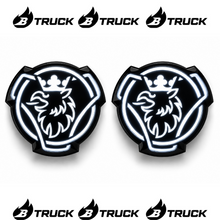 LOGHETTINI ESTERNI IN PLEX LOGO SCANIA GRIFONE BIANCO E NERO