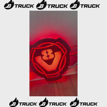 LOGHETTINI ESTERNI IN PLEX LOGO SCANIA V8 ROSSO E NERO