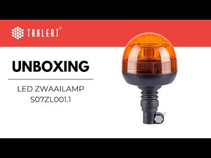 Lampeggiante a LED ambra | R65 | con staffe di fissaggio Flexi DIN | 12-24v | S07ZL001.1