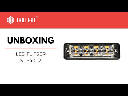 Luce di emergenza a LED ultrapiatta e sottile 4 LED | R65 | Ambra | 10-30v | S11F4002