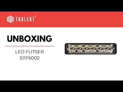 Luce di emergenza a LED 6 LED | R65 | ultra piatta sottile | ambra | 10-30v | S11F6002