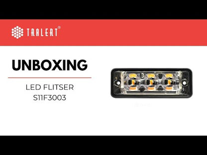 Luce di emergenza a LED ultrapiatta e sottile | 3 LED | Ambra | 10-30v | S11F3003