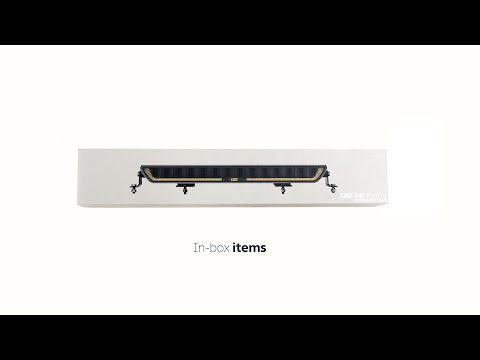 Barra faro da lavoro OZZ WB1 R65 con luce di emergenza montata ad incasso