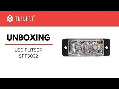 Luce di emergenza a LED 3 LED | R65 | ultra piatta sottile | ambra | 10-30v | S11F3002